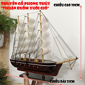 Mô Hình Thuyền Gỗ Chở Hàng Le Belem Thân 30cm - Gỗ Tự Nhiên