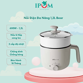 Mua Nồi Lẩu Mini Bear Đa Năng Ca Nấu Mì  Hấp  Luộc  Xào 2 Tầng Phù Hợp Một Người  Sinh Viên - C12K1 - Hàng chính hãng Bảo hành 18 Tháng