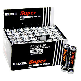 HỘP PIN MAXELL 40 VIÊN AAA TEM BẠC - HÀNG CHÍNH HÃNG