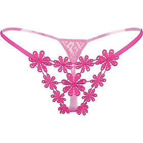  Quần lót nữ lọt khe ren hình hoa - Màu hồng