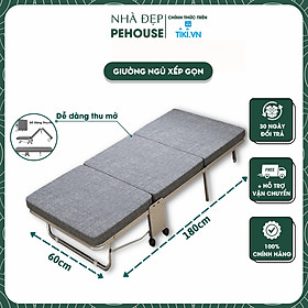 Mua Giường Gấp Ghế Sofa PH23116 Giường Gấp Văn Phòng Gấp Gọn Thông Minh Nghỉ Trưa Văn Phòng Và Gia Đình  Giường Gấp Gọn Cao Cấp Có Bánh Xe  Gấp Gọn Làm Ghế Sofa Ngồi - Hàng Chính Hãng