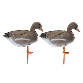 2x Outdoor Lifelike Goose Hunting Decoy Full Size Decoys Deterrent Sentries