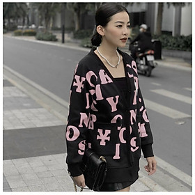 Áo khoác DirtyCoins Print Cardigan, ÁO KHOÁC CARDIGAN BẢN PHỐI TƯƠI TRẺ LẪN HOÀI NIỆM CHO GEN Z, Áo cardigan nữ phong cách hàn quốc xinh xắn, áo khoác thu đông nữ chất liệu gân form rộng, vải đẹp không xù