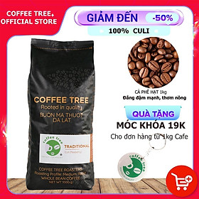 Cà Phê Hạt CuLi Buôn Mê Thuột Nguyên Chất 100% - CoffeeTree - 1Kg - Hương Thơm Nhẹ, Vị Đắng Đậm, Hậu Vị Ngọt