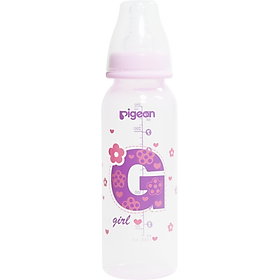 Bình sữa cổ hẹp PP cao cấp bé gái Pigeon 120ml/ 240ml