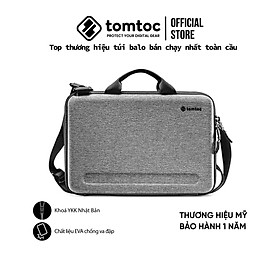 TÚI ĐEO CHÉO CHỐNG VA ĐẬP TOMTOC (USA) EVA FOR MACBOOK PRO 15″/MACBOOK 16″ GRAY (A25-E01G)