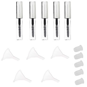 5 Chai Mascara Hộp Đựng Ống Lọ Với Lông Mi Cây Đũa Phép Cơm Nguội Lọ Với Phễu Di Động Thời Trang Kolarmy Comest