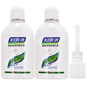 Fu Yan Jie plant Materia Medica antibacterial lotion 380ml * 2 + rinse (for ladies) new and old packaging alternately