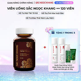 Viên uống Sắc Ngọc Khang ++ (120 viên) dòng cao cấp giúp chống lão hóa, giảm nám sạm và cân bằng nội tiết tố