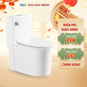 Mua Bồn cầu một khối TUSLO COC 6831 xả xoáy 360 độ  tâm xả 300mm  kiểu dáng sang trọng hiện đại - Hoa Sen Home - Hàng chính hãng