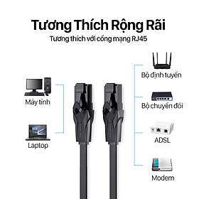 Dây cáp mạng Lan Cat6 Dẹt Vention 0.5m/1m/1.5m/ 5m tốc độ cao - Hàng chính hãng