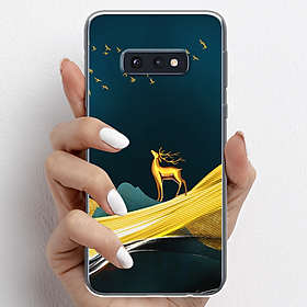 Ốp lưng cho Samsung Galaxy S10E nhựa TPU mẫu Nai vàng