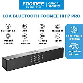 Mua Loa Bluetooth Mini  Pin 2400mAh FOOMEE HH17 pro - Tích Hợp Đèn Led Nháy Loa Kép Và Kết Nối Cuộc Gọi - Màu Đen - Hàng Chính Hãng