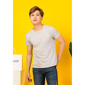 Áo thun trơn titishop at538 màu xám