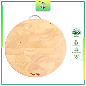 Thớt gỗ cao su hình tròn sớ lật | ChopChop  06711 | Đạt chứng nhận vệ sinh an toàn thực phẩm