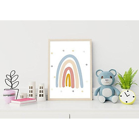 Tranh treo tường | Tranh cho bé-Rainbow Print,Rainbow Wall Art, Girl Nursery Print 49 , tranh canvas giá rẻ