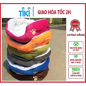 Thảm nhà ổ nệm giường nằm chó mèo thú cưng 60x55x22 cm m3 màu ngẫu nhiên