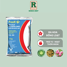 Phân bón WOPRO MKP 0-52-34 Ra hoa đồng loạt - Trái ngọt thơm ngon 1KG