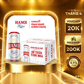 Combo 2 Thùng Bia Hanoi Premium - Thùng 24 lon 330ml
