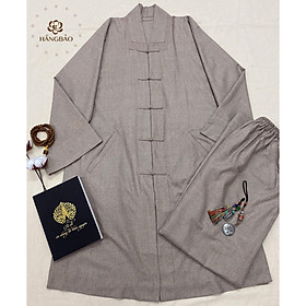 BỘ ĐỒ ĐI CHÙA - PHÁP PHỤC - BỘ ĐỒ LA HÁN - LÀM TỪ LINEN ẤN ĐỘ CAO CẤP -BỘ TRANG PHỤC GIẢN DỊ ĐI CHÙA (DÀNH CHO CẢ NAM VÀ NỮ )