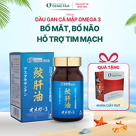 TPBVSK Viên Uống Dầu Gan Cá Mập Omega 3 DHA EPA Hỗ Trợ Bổ Mắt, Bổ Não, Tốt Cho Tim Mạch Genki Fami Nhật Bản Hộp 90 Viên