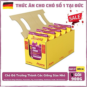 Combo 5 Gói Thức Ăn Chó Cao Cấp Cho Các Giống Chó Size Mini Từ 12 Tháng Tuổi Trở Lên - Josera Mini Well 900G