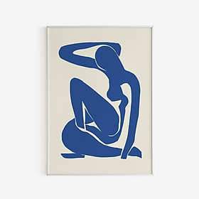 Tranh treo tường | Tranh Henri Matisse Blue Nude Woman Poster, Matisse Art Print, Dark Blue - Beige