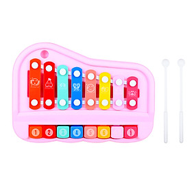 ammoon SY-73 2-in-1 Xylophone Piano Musical Instrument Toys with Mallets Music Cards for Children Toddlers Boys Girls