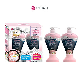 Combo 2 Kem đánh răng Bamboo Himalaya Pink Salt Floral Mint Hương Hoa Bạc Hà 285gx2