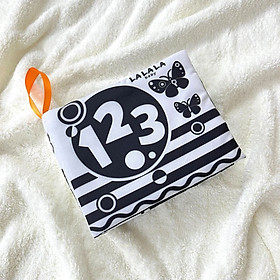 Sách Vải Song Ngữ Lalala baby Đa Giác Quan Cho Bé Sơ Sinh Size Mini 12x12cm - (0-12 tháng)