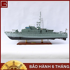 Mô Hình Thuyền Gỗ Phong Thủy Dạng Thuyền Chiến HMAS TOWNSVILLE 205 Chính Hãng Hàng Xuất Khẩu Chất Lượng Cao