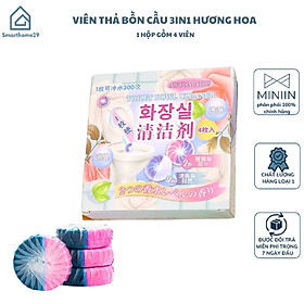 Mua Viên Thả Bồn Cầu 3IN1 Vừa Vệ Sinh  Diệt Vi Khuẩn Làm Bóng Men Sứ Bồn Cầu Vừa Tỏa Hương Thơm Mát Chống Mùi  Diệt Khuẩn  Làm Sạch Hiệu Quả - HÀNG CHÍNH HÃNG MINIIN