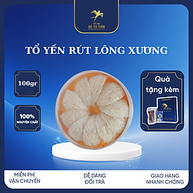 Tổ yến rút lông xương hộp 100gr - Tổ yến nguyên chất Đỗ Thị Toán - Bổ phế trừ ho - Tăng cường miễn dịch - Tặng túi giấy, táo đỏ, đường phèn