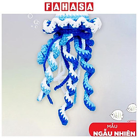 Móc Khoá Len Hình Sứa - Màu Xanh Dương (Sắc Độ Màu Giao Ngẫu)