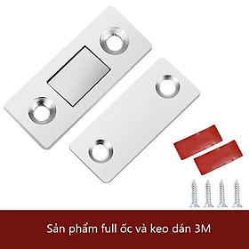 Mua Nam Châm Gắn Cửa Lực Hút Cực Mạnh full ốc vít  Thép Siêu Bền  Có Kèm Keo 3M  Dán Tủ Quần Áo  Cửa