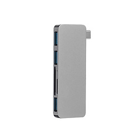Bộ Chuyển Đổi SD TF Card Reader Plug & Play Đa Cổng 5 Trong 1 Hub USB-C Sang USB 3.0 Loại C
