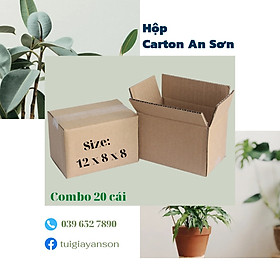 Combo 100 Hộp Bìa Carton Hộp Bìa Gói Hàng Ship Cod Dày Dặn KT 12x8x8cm