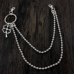 Chuỗi xích móc đai quần jean mix cỏ 4 lá độc đáo