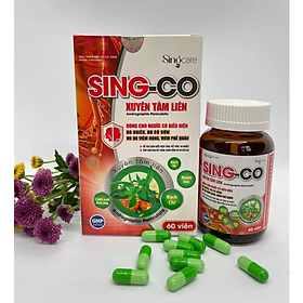 Thực phẩm bảo vệ sức khỏe Sing-Co Lọ 60 viên (Hỗ trợ giảm biểu hiện tăng tiết đờm, ho nhiều. Giúp giảm đau rát họng , khản tiếng)