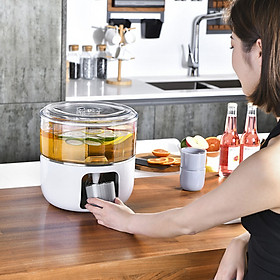 Bình đựng nước pha chế 3 ngăn có vòi xoay 360 Beverage Drink Dispensers