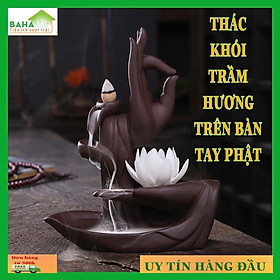 THÁC KHÓI TRẦM HƯƠNG TRÊN BÀN TAY PHẬT Sáng tạo vẻ đẹp với phong cách điêu khắc, thú vị và hấp dẫn