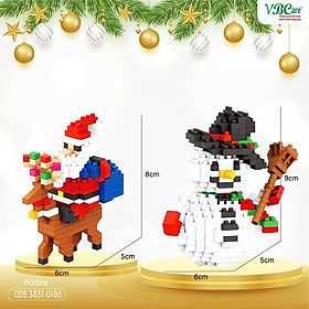 Bộ đồ chơi micro blocks - xếp khối người tuyết- ông già Noel VBC-7028A