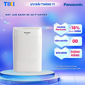 Máy Làm Bánh Mì Panasonic SD-P104WRA - Chế độ hẹn giờ 13 tiếng - Chức năng ghi nhớ khi mất điện - 13 thực đơn tự động - Hàng chính hãng