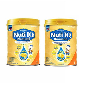 Bộ 2 Lon Sữa bột NUTI IQ Diamond số 1 cho trẻ từ 0-6 tháng - 900g