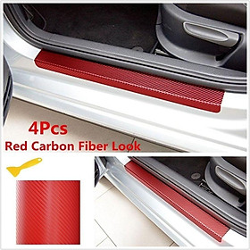 4 miếng dán sợi Carbon chống trầy xước dán cửa xe hơi