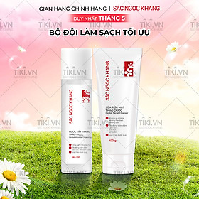 Bộ đôi làm sạch sâu cho da Sắc Ngọc Khang: Nước tẩy trang 145ml + Sữa rửa mặt 100g