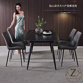 Mua Bàn Ghế Ăn Phong Cách Đương Đại Châu Âu - Xu Hướng Hiện Nay Cho Không Gian Hiện Đại - Chân Thép Mặt Đá - Hàng Nhập Khẩu AZP
