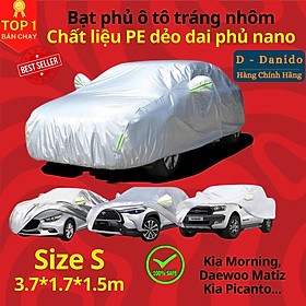 Bạt phủ ô tô tráng nhôm nano cao cấp - Bạt trùm xe hơi 3 lớp cách nhiệt chống nước tuyệt đối - Hàng chính hãng D Danido