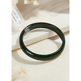 Vòng tay cẩm thạch sơn thủy bản hẹ mỏng 10mm mệnh hỏa, mộc - Ngọc Quý Gemstones