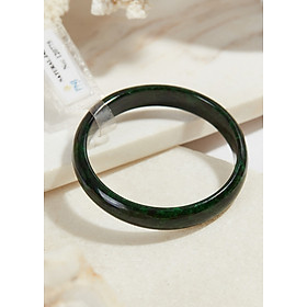 Vòng tay cẩm thạch sơn thủy bản hẹ mỏng 10mm mệnh hỏa, mộc - Ngọc Quý Gemstones